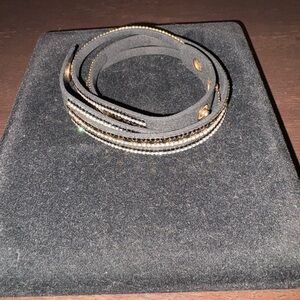 Black and Gold Wrap Bracelet